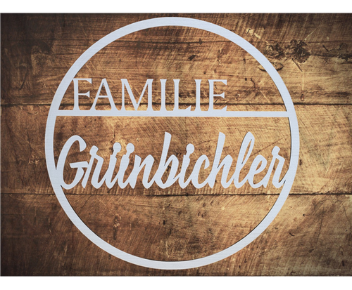 Türschild "Familie" personalisiert