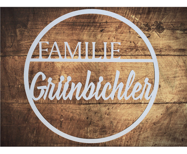 Türschild "Familie" personalisiert