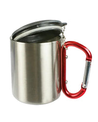 Edelstahltasse mit Karabiner "nicht aufgeben" Onlineshop KB