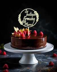 Personalisierter Holz-Caketopper „Firmung“ mit Namen