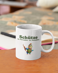 Sternzeichen Keramiktasse 330 ml – Weiß mit Horoskop-Motiv