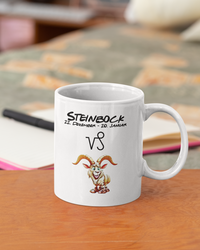 Sternzeichen Keramiktasse 330 ml – Weiß mit Horoskop-Motiv