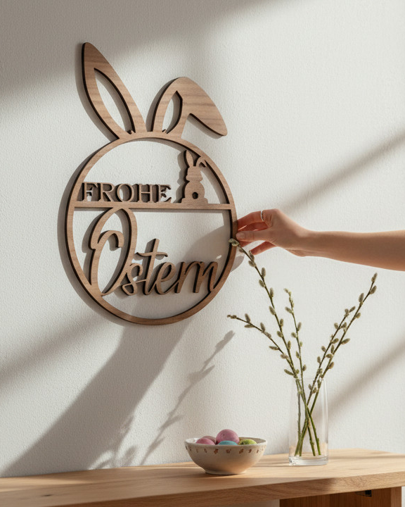 Türschild „Frohe Ostern“ – Osterdeko