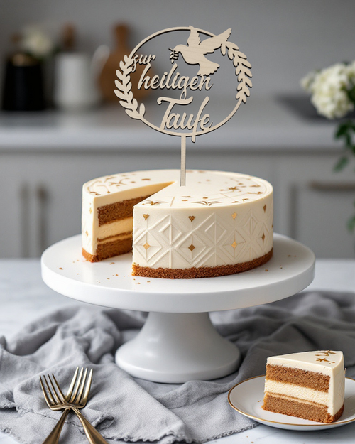 Holz-Caketopper „Taufe“