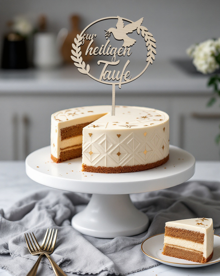 Holz-Caketopper „Taufe“